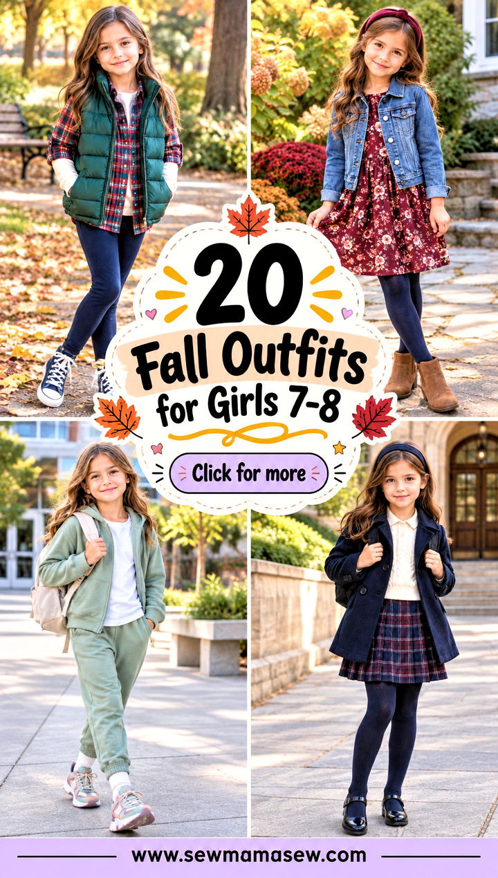 20 Fall Outfits for Girls 7-8 Cute Looks for School and Play - 20 Fall Outfits for Girls 7-8: Cute Looks for School and Play