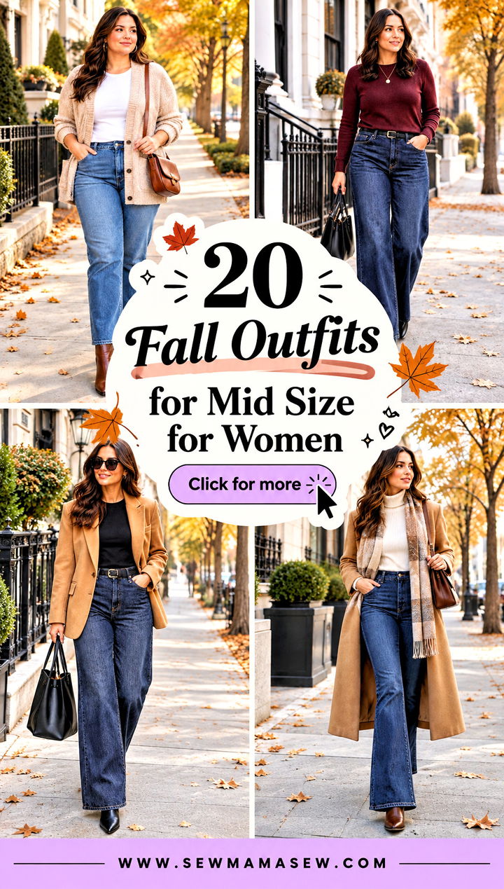 20 Fall Outfits for Mid Size for Women Cozy Everyday Looks - 20 Fall Outfits for Mid Size for Women: Cozy Everyday Looks