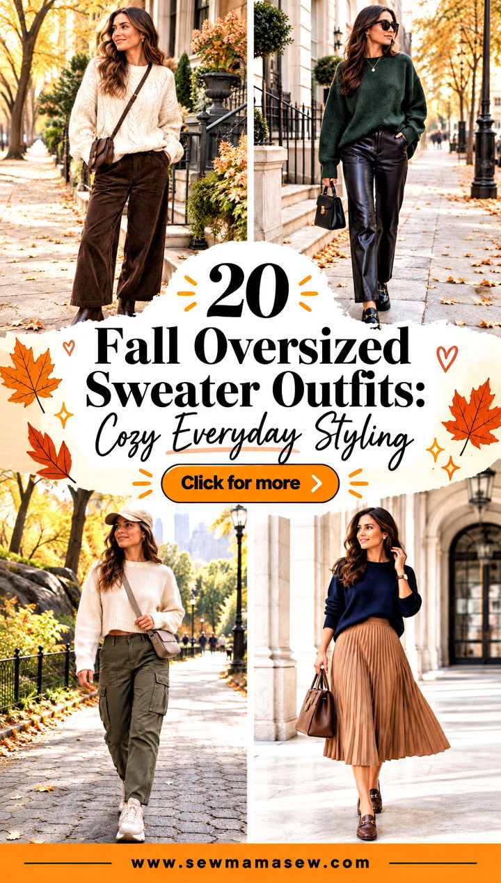 20 Fall Oversized Sweater Outfits Cozy Everyday Styling - 20 Fall Oversized Sweater Outfits: Cozy Everyday Styling
