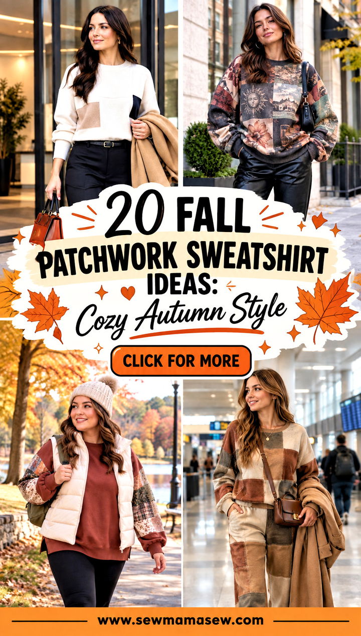 20 Fall Patchwork Sweatshirt Ideas Cozy Autumn Style - 20 Fall Patchwork Sweatshirt Ideas: Cozy Autumn Style