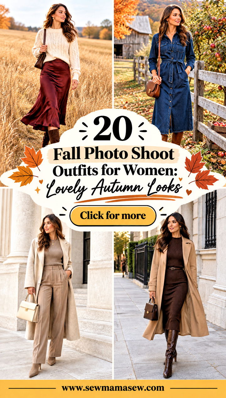 20 Fall Photo Shoot Outfits for Women Lovely Autumn Looks - 20 Fall Photo Shoot Outfits for Women: Lovely Autumn Looks