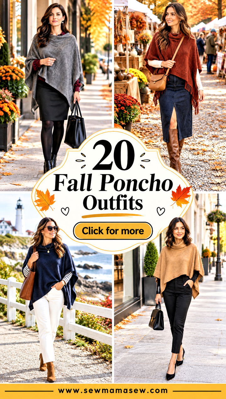 20 Fall Poncho Outfits for Cozy Weekends and Chic Errands - 20 Fall Poncho Outfits for Cozy Weekends and Chic Errands