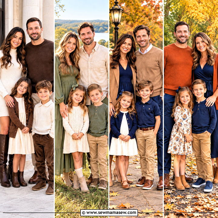 20 Fall Portrait Outfits for Family Warm Timeless Looks