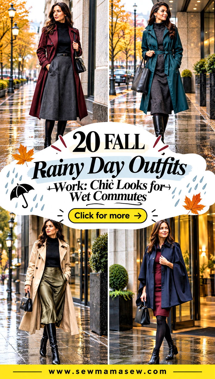 20 Fall Rainy Day Outfits Work Chic Looks for Wet Commutes - 20 Fall Rainy Day Outfits Work: Chic Looks for Wet Commutes