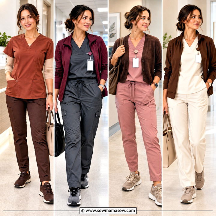 20 Fall Scrub Outfits for Cozy, Put-Together Workday Style