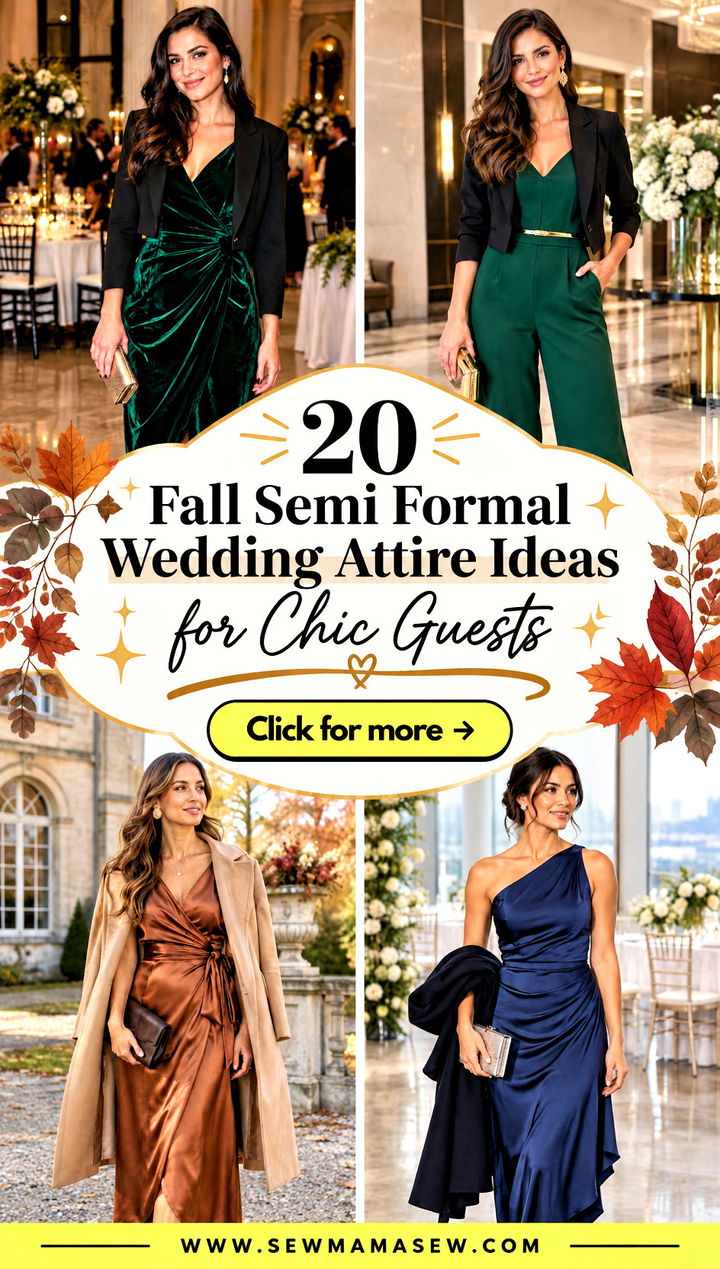 20 Fall Semi Formal Wedding Attire Ideas for Chic Guests - 20 Fall Semi Formal Wedding Attire Ideas for Chic Guests
