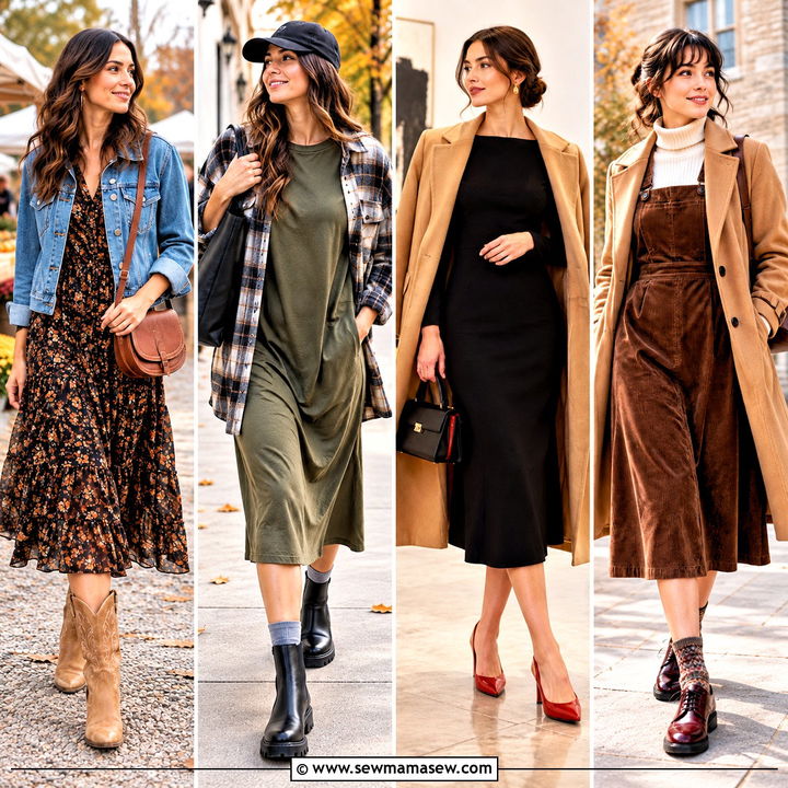 20 Fall Shoes With Dress Pairings for Effortless Cozy Style