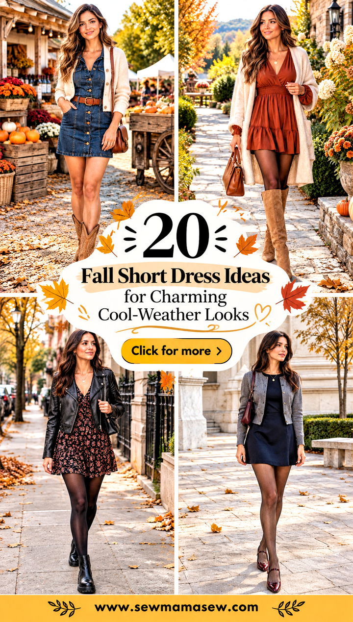 20 Fall Short Dress Ideas for Charming Cool-Weather Looks - 20 Fall Short Dress Ideas for Charming Cool-Weather Looks