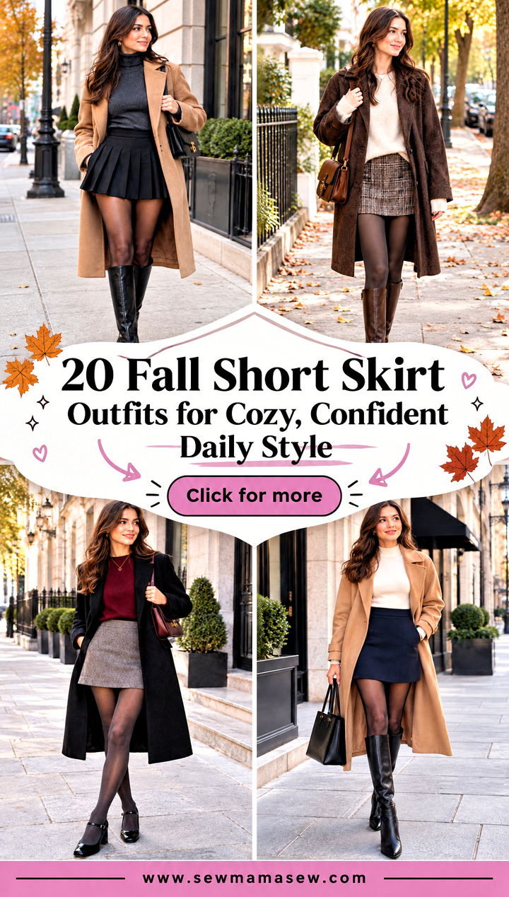 20 Fall Short Skirt Outfits for Cozy Confident Daily Style - 20 Fall Short Skirt Outfits for Cozy, Confident Daily Style