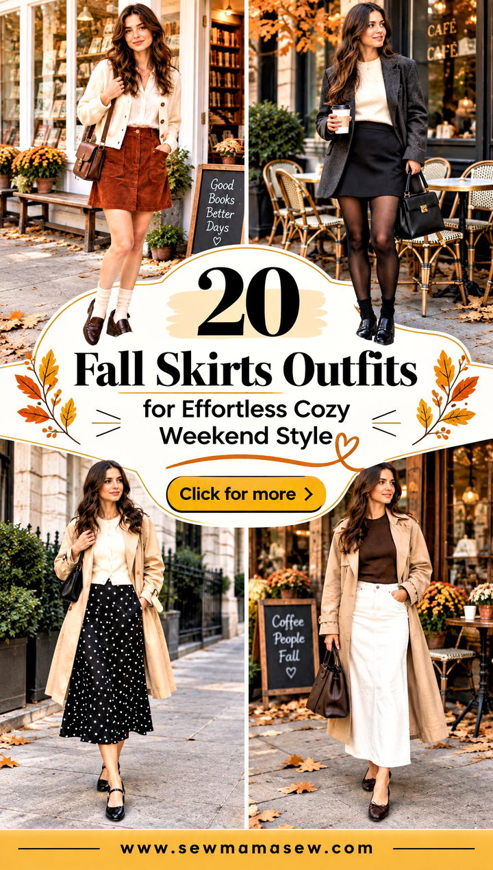 20 Fall Skirts Outfits for Effortless Cozy Weekend Style - 20 Fall Skirts Outfits for Effortless Cozy Weekend Style