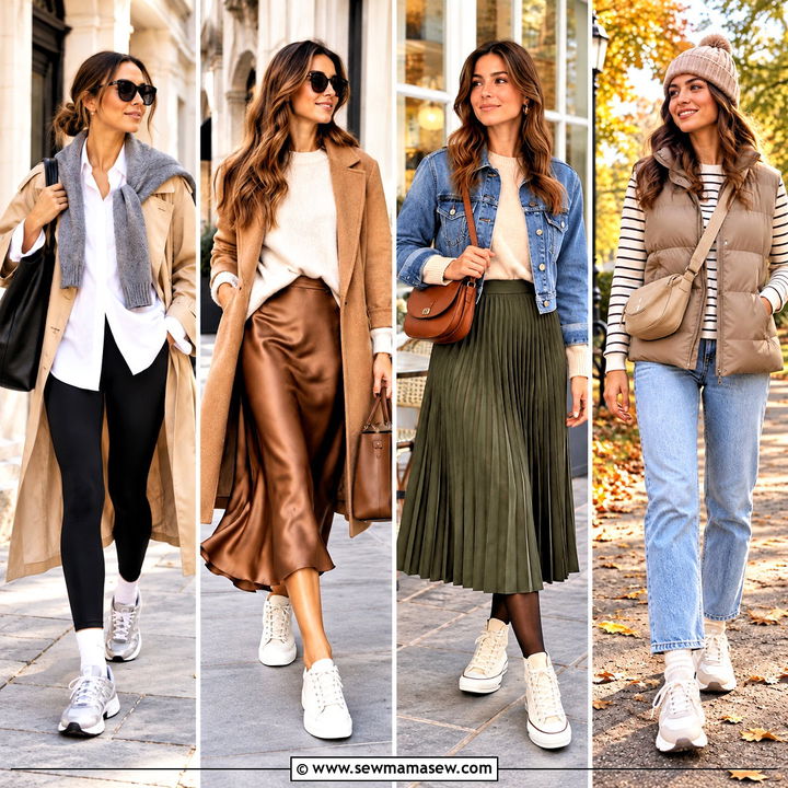 20 Fall Sneaker Outfits for Women for Chic Weekend Style