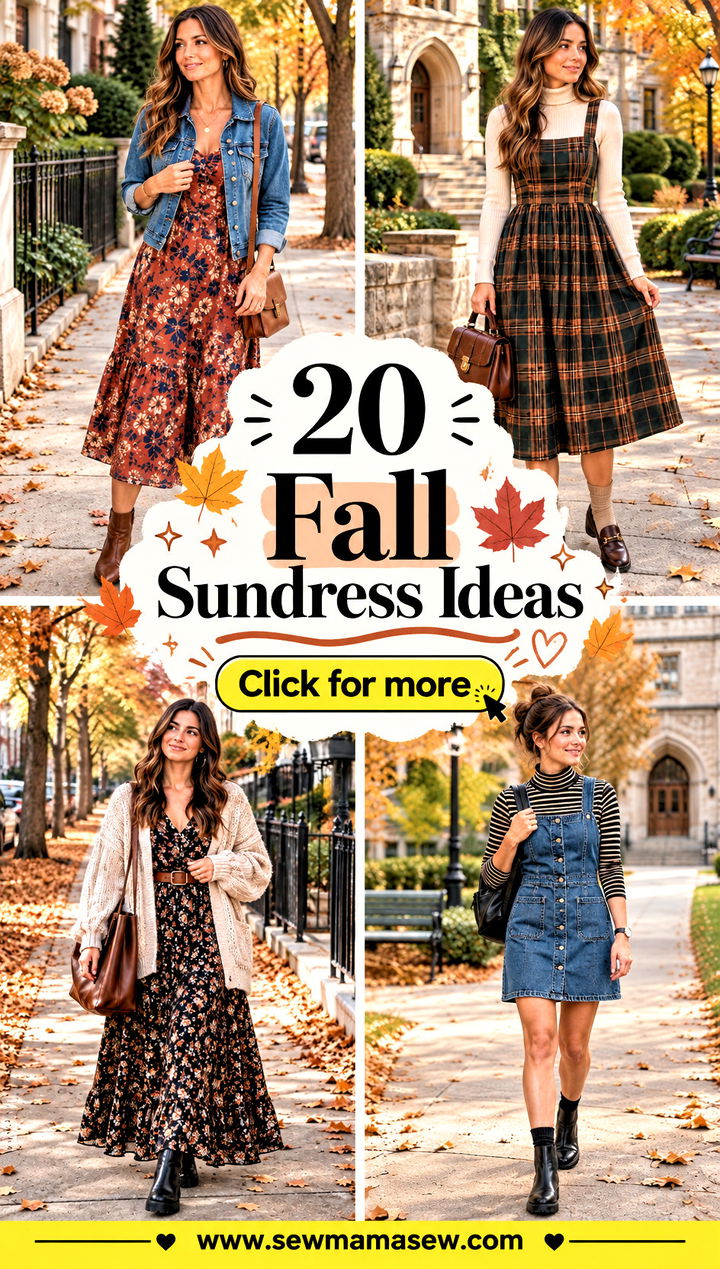 20 Fall Sundress Ideas for Cozy Charming Transitional Looks - 20 Fall Sundress Ideas for Cozy, Charming Transitional Looks