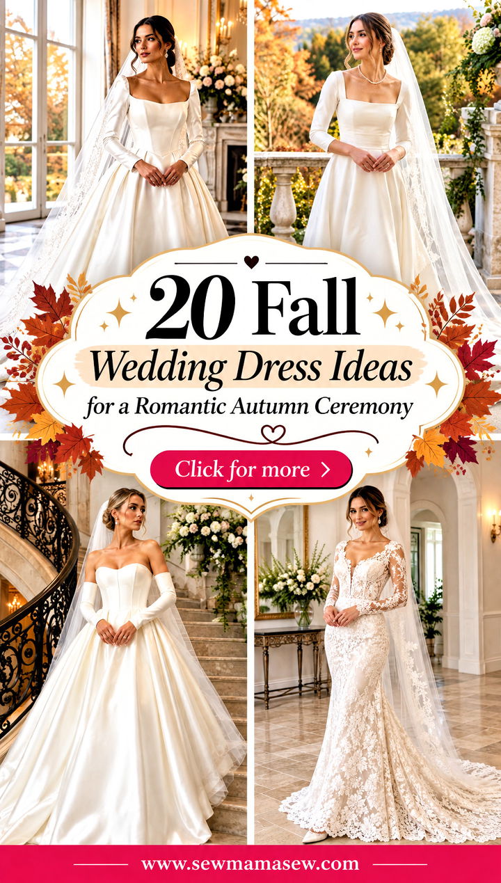 20 Fall Wedding Dress Ideas for a Romantic Autumn Ceremony - 20 Fall Wedding Dress Ideas for a Romantic Autumn Ceremony