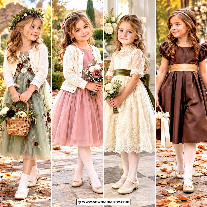 20 Fall Wedding Flower Girl Dresses for Sweet Autumn Charm