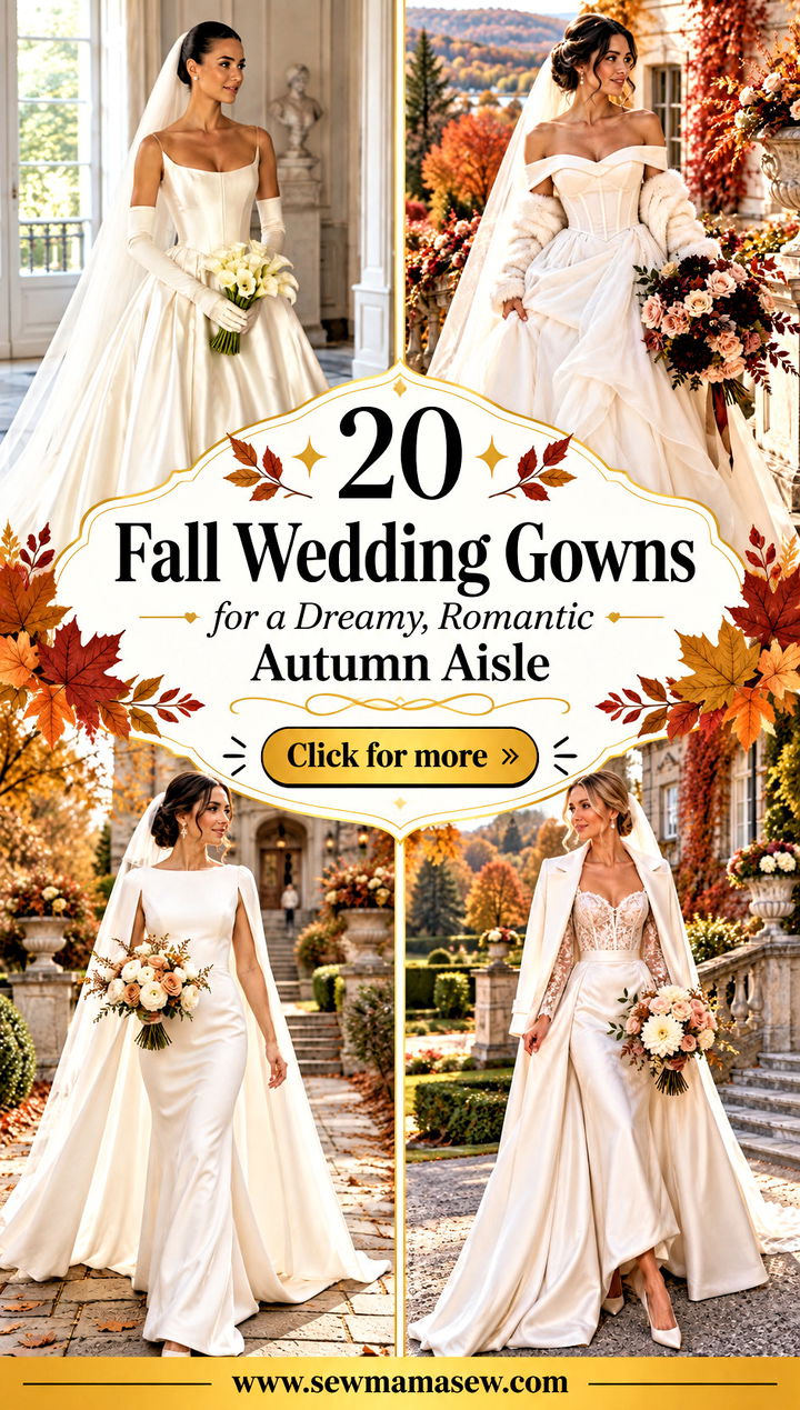 20 Fall Wedding Gowns for a Dreamy Romantic Autumn Aisle - 20 Fall Wedding Gowns for a Dreamy, Romantic Autumn Aisle