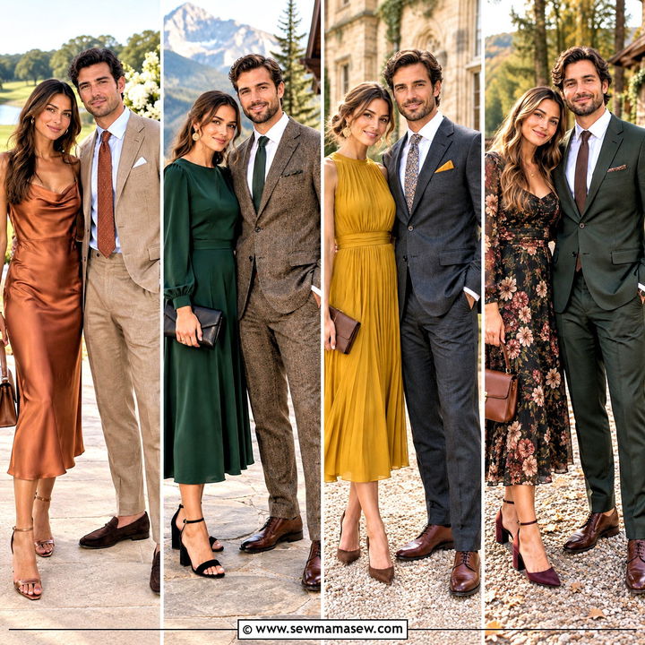 20 Fall Wedding Guest Couple Outfits for Chic Coordination