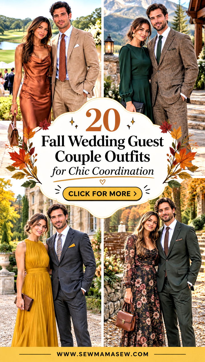 20 Fall Wedding Guest Couple Outfits for Chic Coordination - 20 Fall Wedding Guest Couple Outfits for Chic Coordination