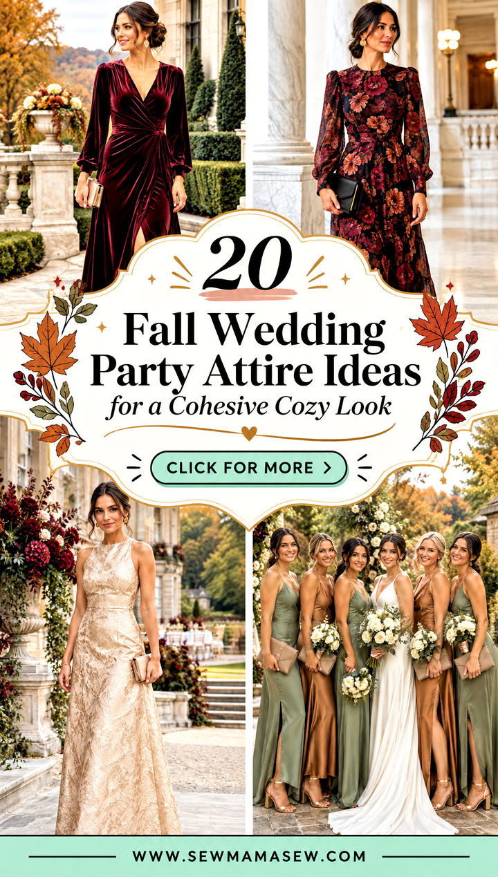 20 Fall Wedding Party Attire Ideas for a Cohesive Cozy Look - 20 Fall Wedding Party Attire Ideas for a Cohesive Cozy Look