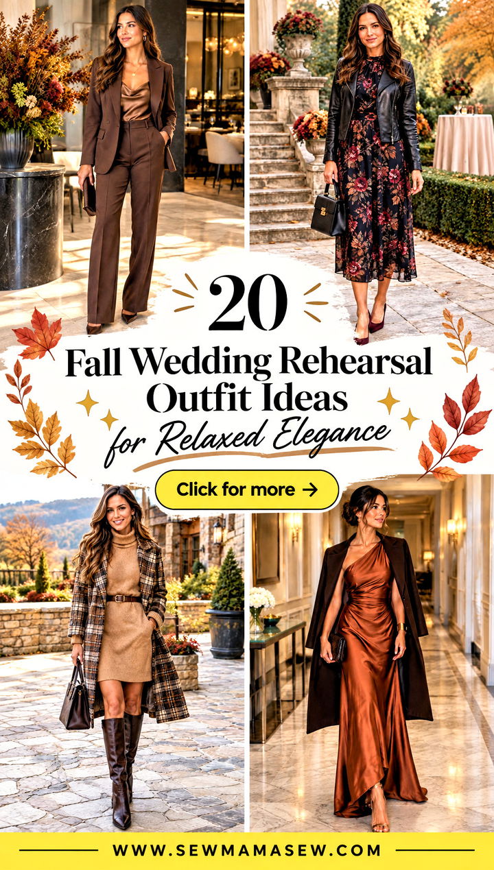 20 Fall Wedding Rehearsal Outfit Ideas for Relaxed Elegance - 20 Fall Wedding Rehearsal Outfit Ideas for Relaxed Elegance