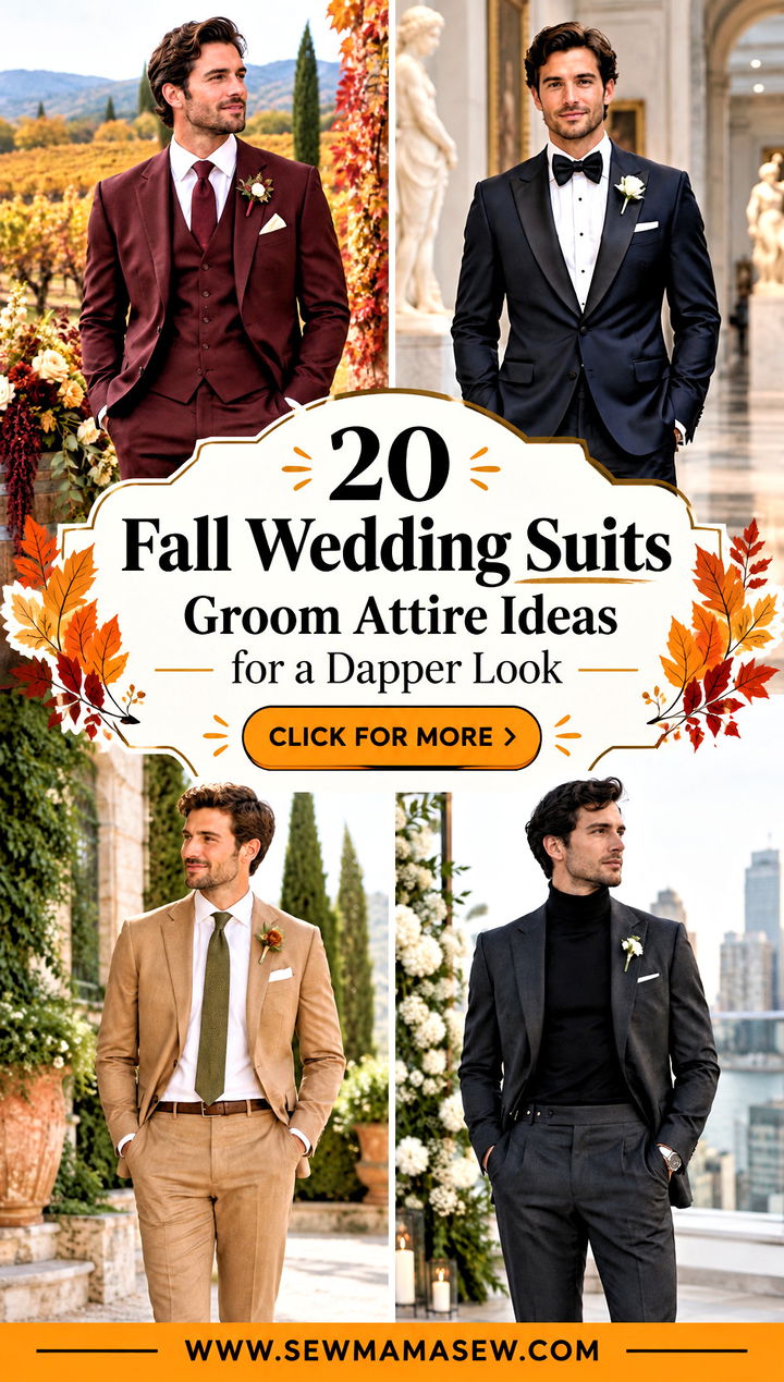 20 Fall Wedding Suits Groom Attire Ideas for a Dapper Look - 20 Fall Wedding Suits Groom Attire Ideas for a Dapper Look