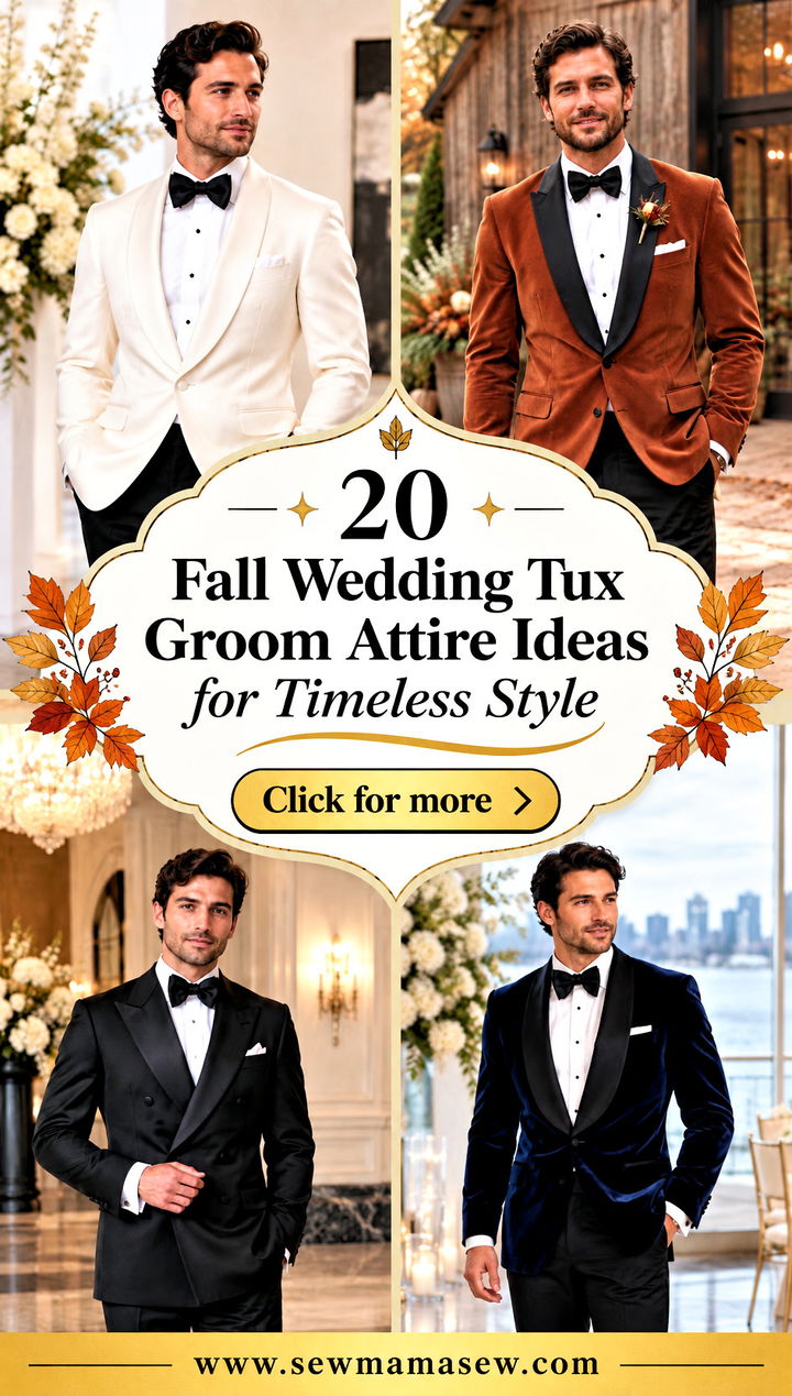 20 Fall Wedding Tux Groom Attire Ideas for Timeless Style - 20 Fall Wedding Tux Groom Attire Ideas for Timeless Style
