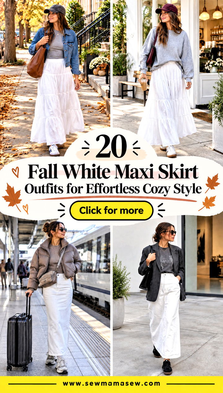 20 Fall White Maxi Skirt Outfits for Effortless Cozy Style - 20 Fall White Maxi Skirt Outfits for Effortless Cozy Style