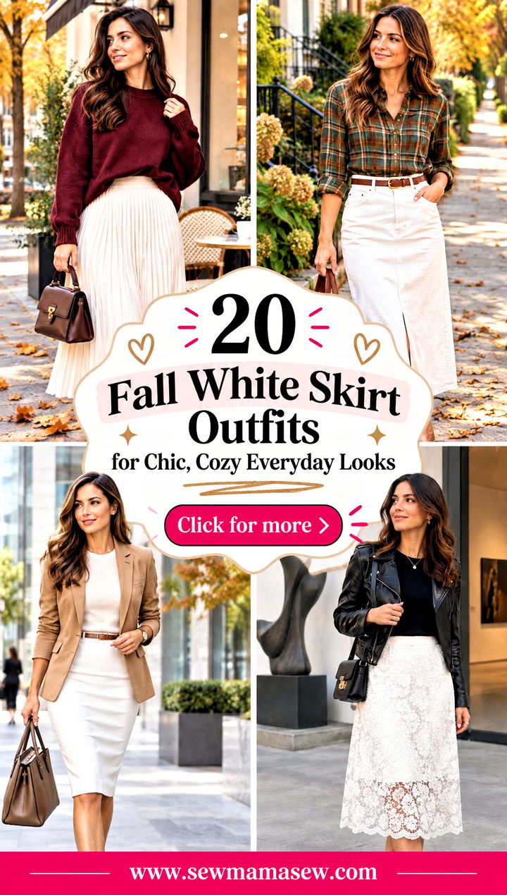 20 Fall White Skirt Outfits for Chic Cozy Everyday Looks - 20 Fall White Skirt Outfits for Chic, Cozy Everyday Looks