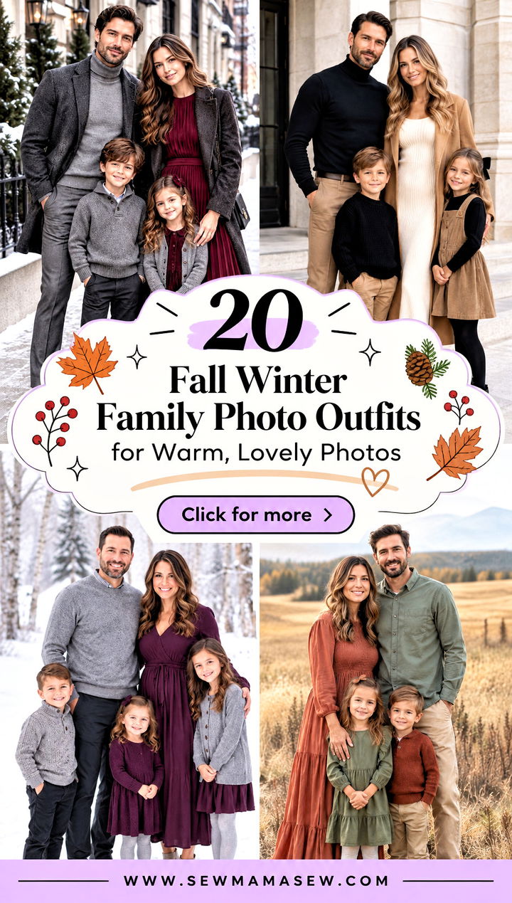 20 Fall Winter Family Photo Outfits for Warm Lovely Photos - 20 Fall Winter Family Photo Outfits for Warm, Lovely Photos