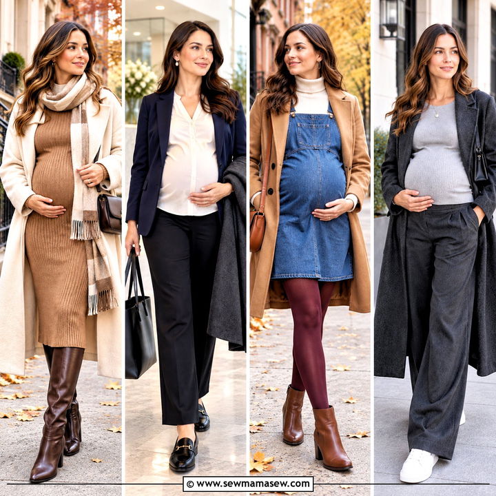 20 Fall and Winter Maternity Outfits for Cozy Bump Style
