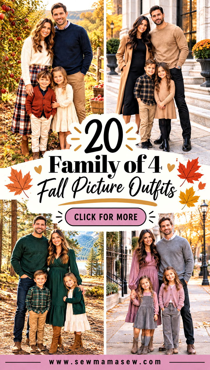 20 Family of 4 Fall Picture Outfits for Beautiful Memories - 20 Family of 4 Fall Picture Outfits for Beautiful Memories