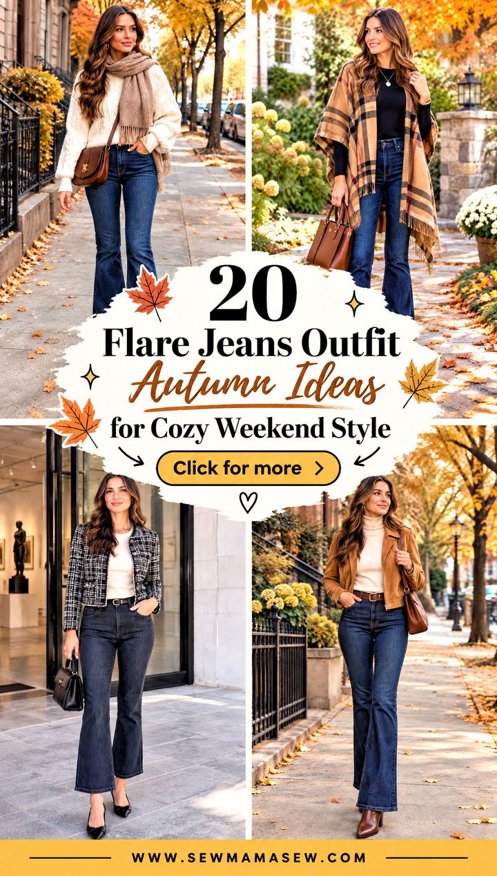 20 Flare Jeans Outfit Autumn Ideas for Cozy Weekend Style - 20 Flare Jeans Outfit Autumn Ideas for Cozy Weekend Style