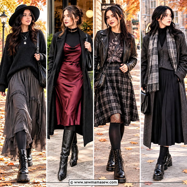 20 Goth Autumn Outfit Ideas for Moody, Cozy Everyday Style