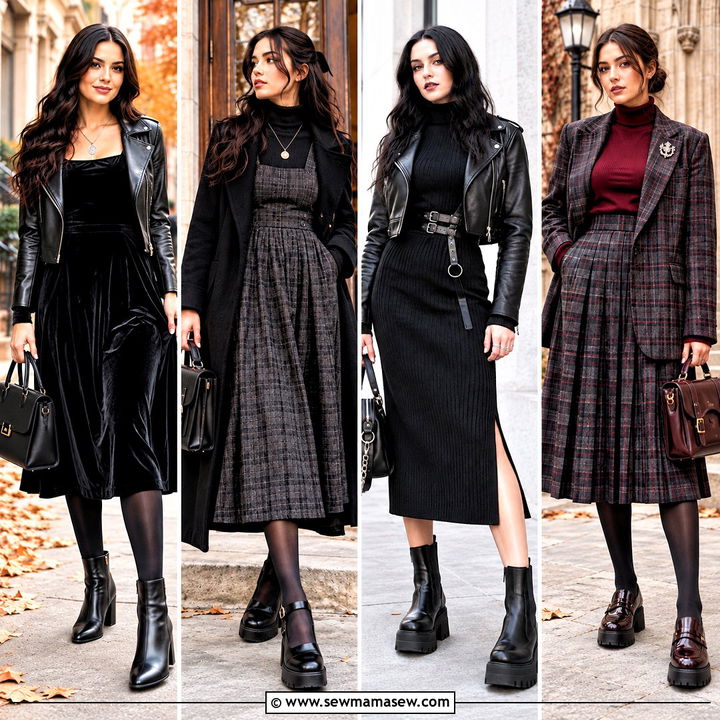 20 Gothic Fall Outfits for Dramatic, Cozy Cold-Weather Style