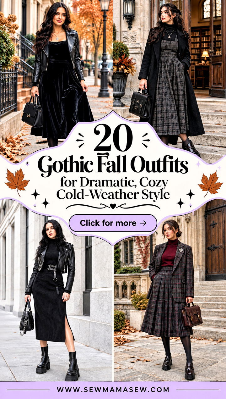 20 Gothic Fall Outfits for Dramatic Cozy Cold-Weather Style - 20 Gothic Fall Outfits for Dramatic, Cozy Cold-Weather Style