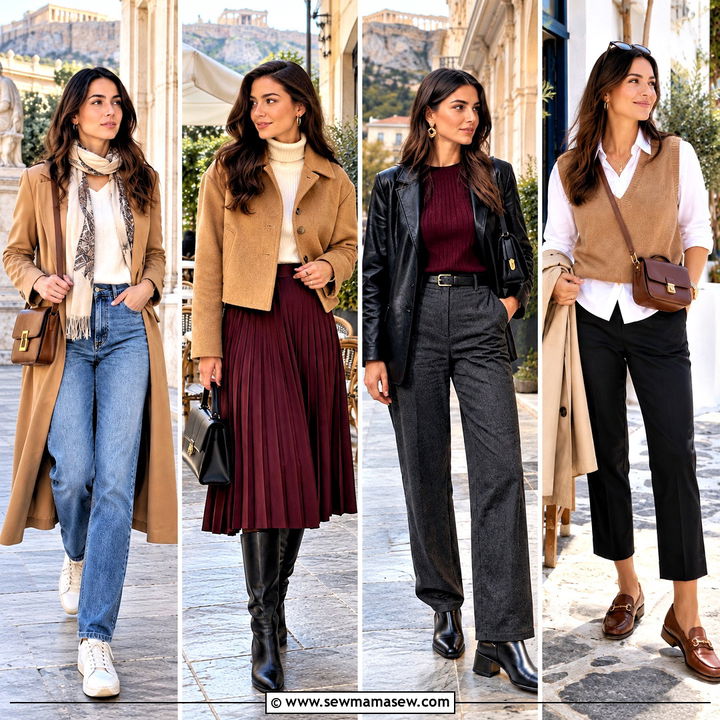 20 Greece in November Outfits for Stylish, Cozy Sightseeing