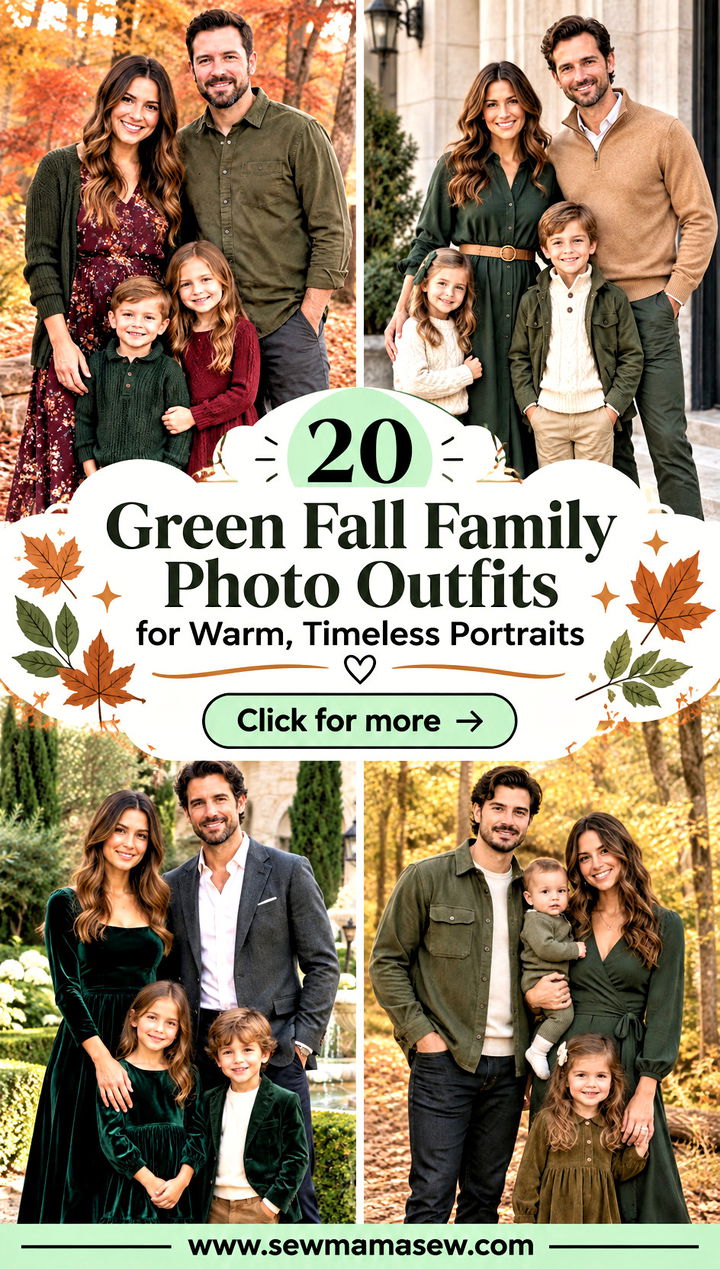 20 Green Fall Family Photo Outfits for Warm Timeless Portraits - 20 Green Fall Family Photo Outfits for Warm, Timeless Portraits