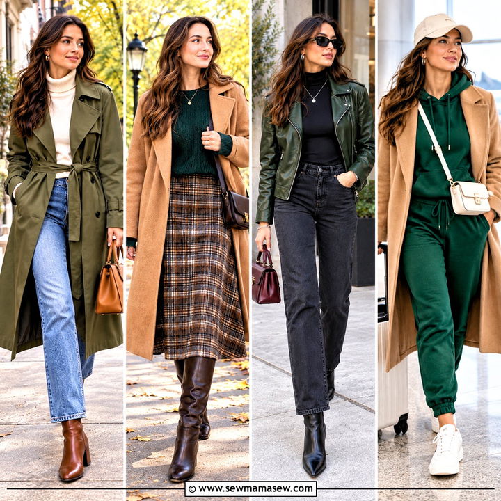 20 Green Fall Outfits for Women to Refresh Your Cozy Wardrobe