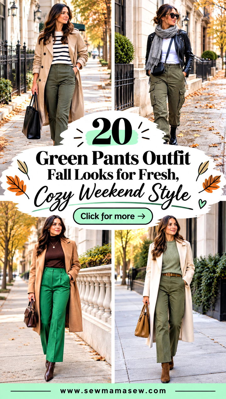 20 Green Pants Outfit Fall Looks for Fresh Cozy Weekend Style - 20 Green Pants Outfit Fall Looks for Fresh, Cozy Weekend Style
