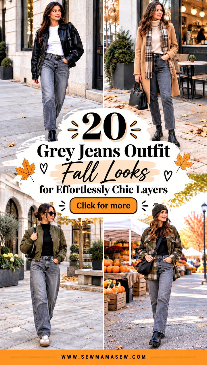 20 Grey Jeans Outfit Fall Looks for Effortlessly Chic Layers - 20 Grey Jeans Outfit Fall Looks for Effortlessly Chic Layers