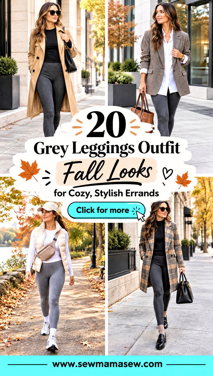 20 Grey Leggings Outfit Fall Looks for Cozy Stylish Errands - 20 Grey Leggings Outfit Fall Looks for Cozy, Stylish Errands