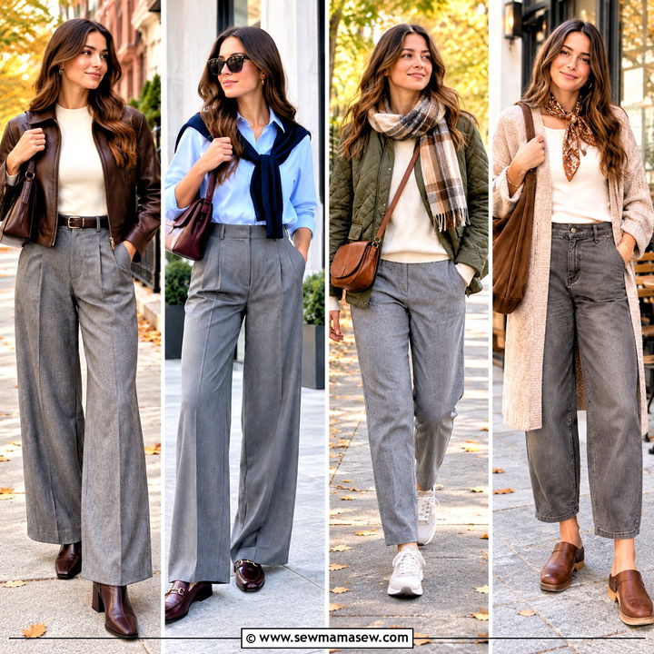 20 Grey Pants Outfit Autumn Looks for Effortless Workdays