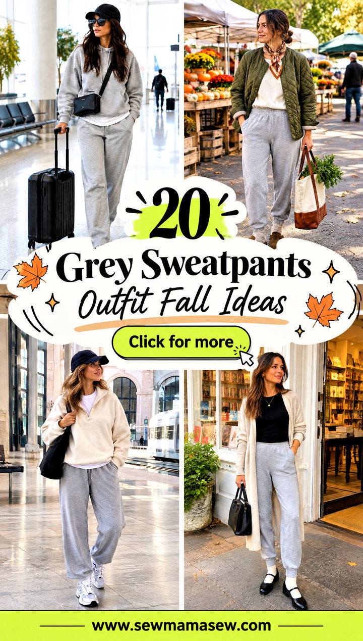 20 Grey Sweatpants Outfit Fall Ideas for Cozy Weekend Style - 20 Grey Sweatpants Outfit Fall Ideas for Cozy Weekend Style