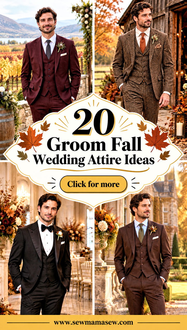 20 Groom Fall Wedding Attire Ideas for a Memorable Big Day - 20 Groom Fall Wedding Attire Ideas for a Memorable Big Day