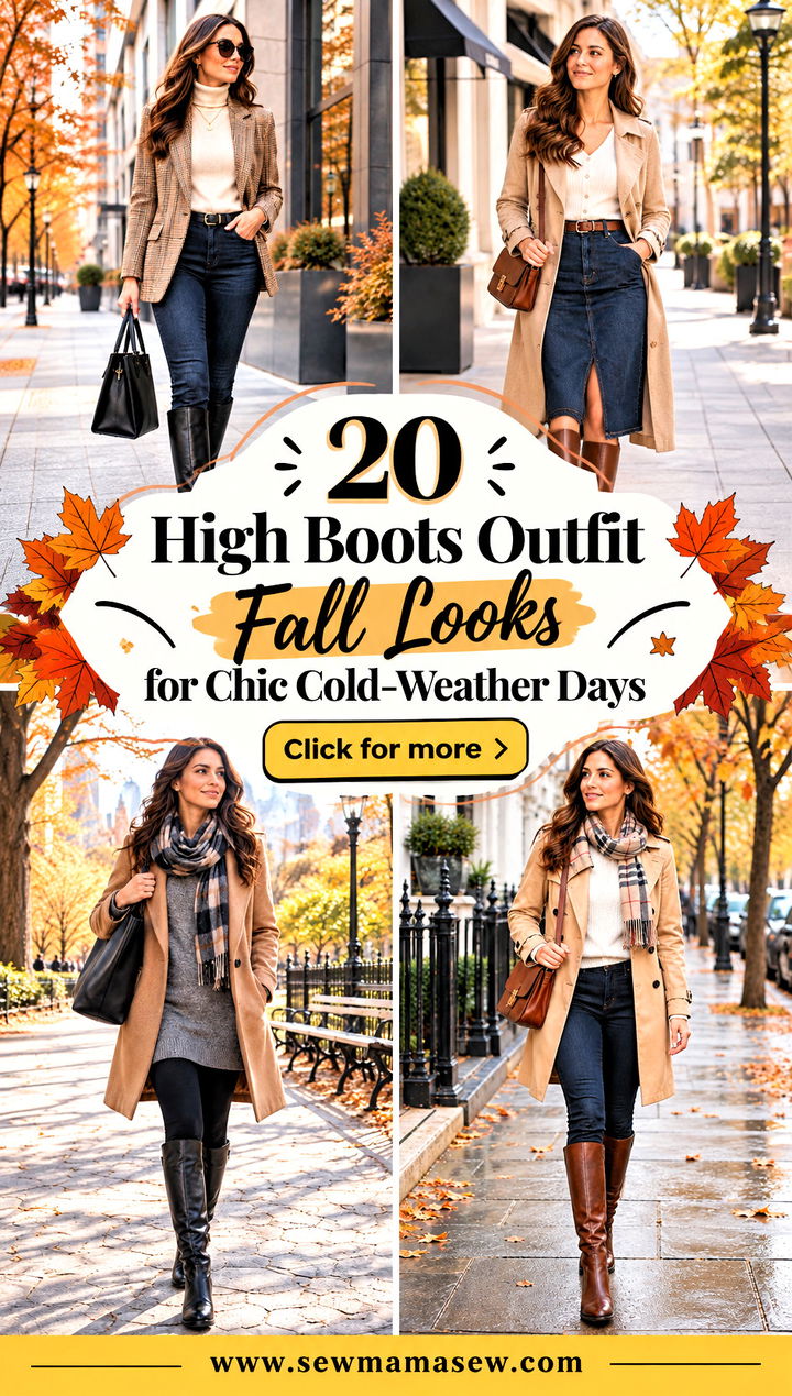 20 High Boots Outfit Fall Looks for Chic Cold-Weather Days - 20 High Boots Outfit Fall Looks for Chic Cold-Weather Days