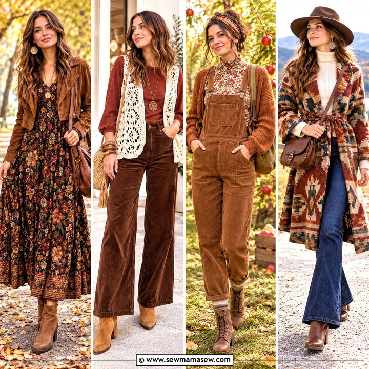 20 Hippie Autumn Outfit Ideas for a Cozy Boho Wardrobe