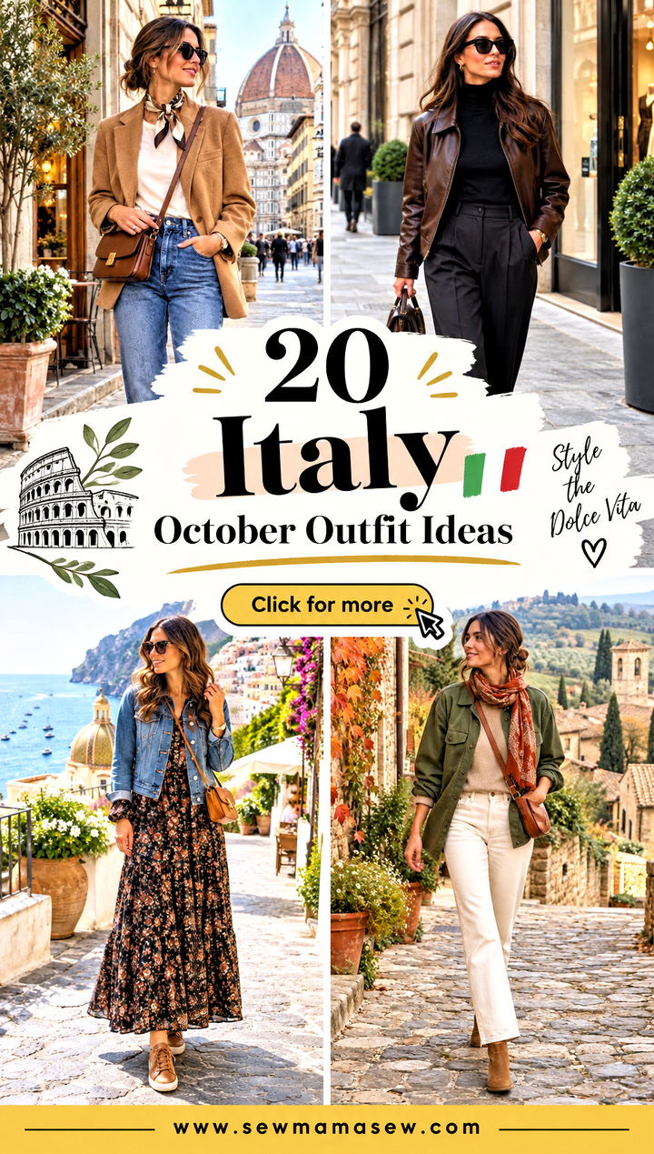 20 Italy October Outfit Ideas for Women Easy Travel Chic - 20 Italy October Outfit Ideas for Women: Easy Travel Chic