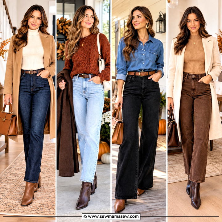 20 Jeans Thanksgiving Outfit Ideas for Cozy Family Dinners