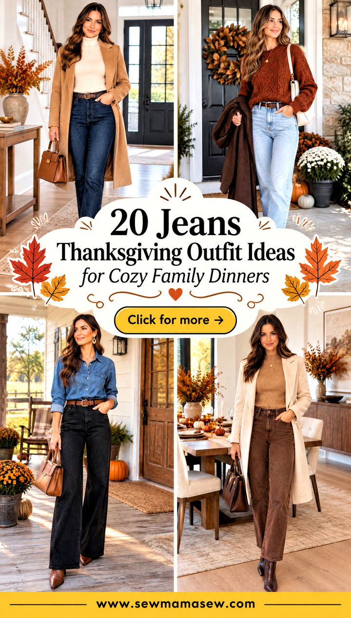 20 Jeans Thanksgiving Outfit Ideas for Cozy Family Dinners - 20 Jeans Thanksgiving Outfit Ideas for Cozy Family Dinners