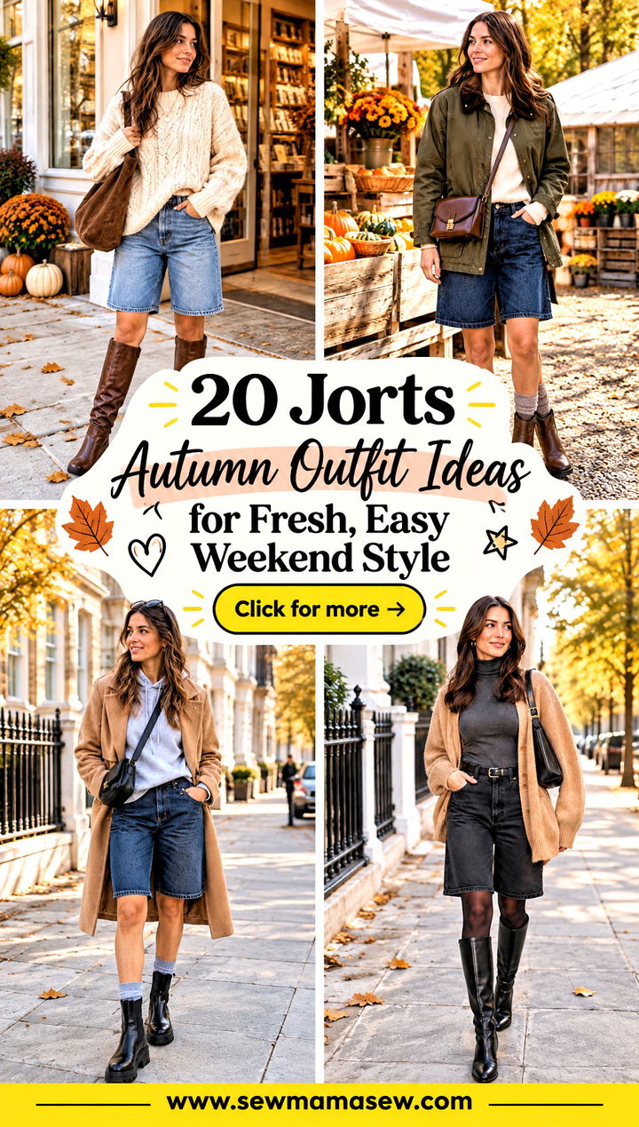 20 Jorts Autumn Outfit Ideas for Fresh Easy Weekend Style - 20 Jorts Autumn Outfit Ideas for Fresh, Easy Weekend Style