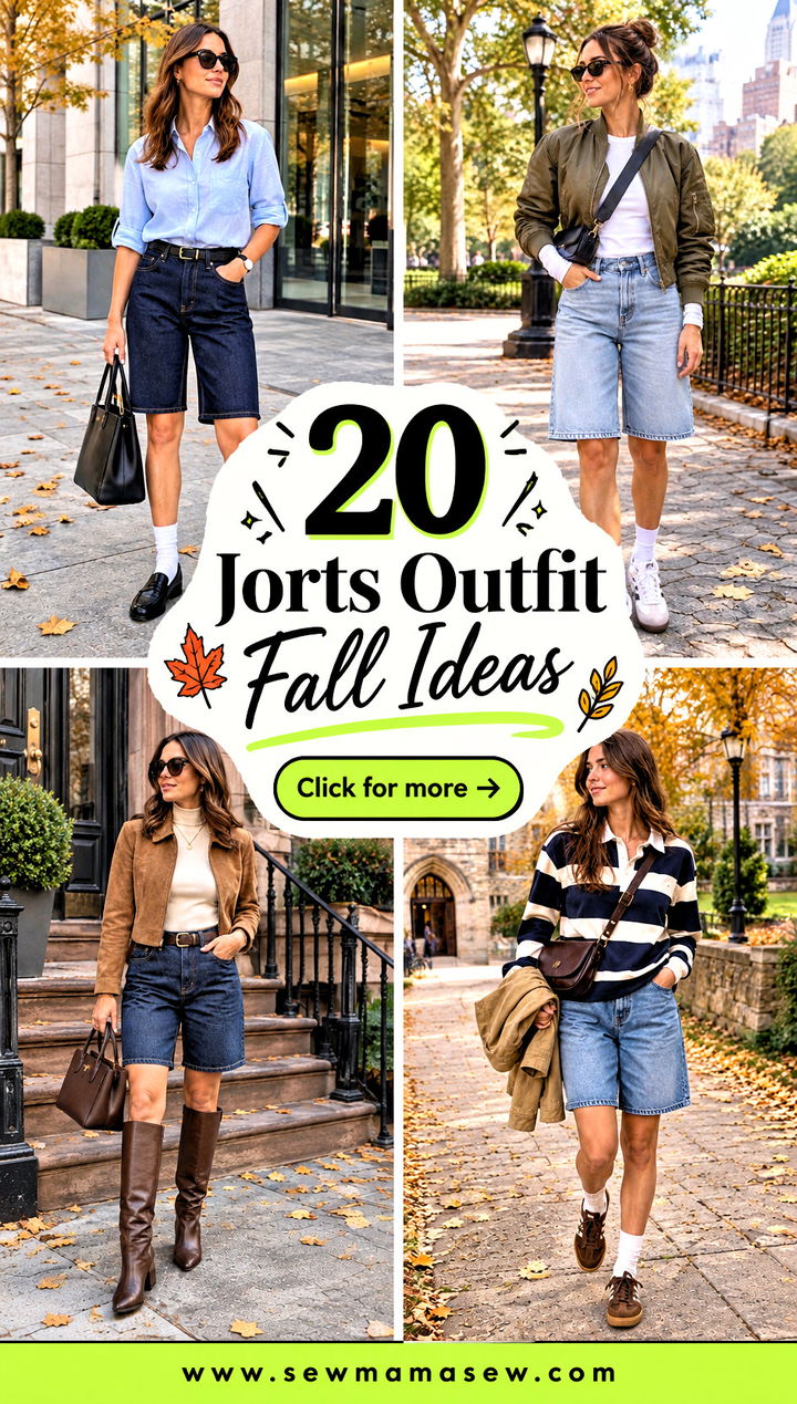 20 Jorts Outfit Fall Ideas for Effortless Weekend Style - 20 Jorts Outfit Fall Ideas for Effortless Weekend Style